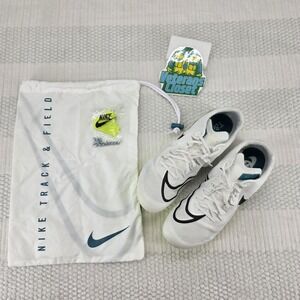 Nike Super Fly Elite 2 Mens Size 13 Track Field White Green Spikes Cleats New Ba